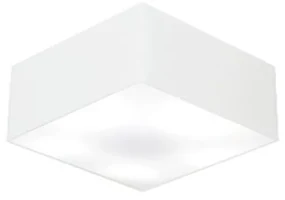 Plafon Para Sala de Jantar Quadrado SJ-3000 Cúpula Cor Branco