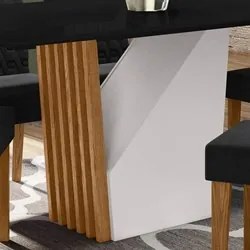 Mesa De Jantar 6 Lugares 120cm Venetti N02 Ypê/Preto - Mpozenato