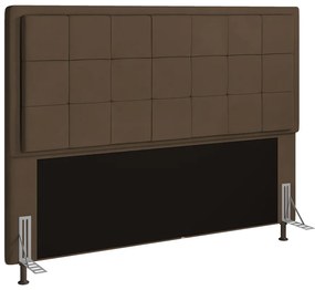 Cabeceira Onix Para Cama Box Casal 140 cm Suede Marrom - D'Rossi