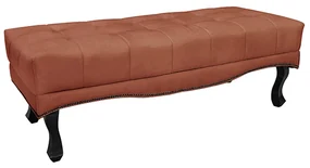 Recamier Decorativo 195cm Loewe Veludo Pés de Madeira Cobre G63 - Gran Belo
