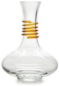 Decanter com Aplicação Espiral Âmbar Murano Cristais Cadoro