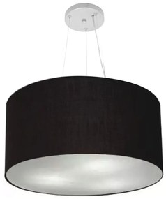 Pendente Cilíndrico Preto MJ-4189 Para Mesa de Jantar e Estar