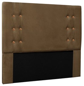 Cabeceira Cama Box Queen 160cm e Recamier Gênova Suede S04 - D'Rossi - Caramelo