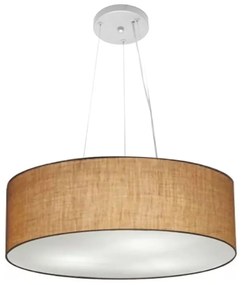 Lustre Pendente Cilíndrico Vivare Md-4134 Cúpula em Tecido 50x15cm - Bivolt