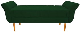 Recamier Estofado Ari 195 cm King Size Suede Verde - ADJ Decor