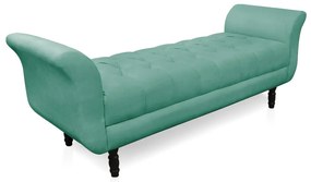 Recamier Olinda Suede 160 cm Pés Torneados Tabaco - D'Rossi - Azul Turquesa