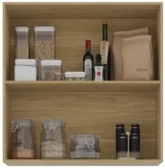 Armário de Cozinha Aéreo 2 Portas 80cm Minsk Freijó Z06 - Mpozenato