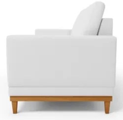 Sofá 2 Lugares 145cm Living Sala de Estar Kayrós D05 Sintético Branco