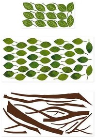 Adesivo de Parede 3d Adesif Folhas Verdes