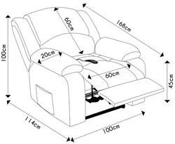 Poltrona do Papai Reclinável Pietra Controle Power Elétrico FH9 PU Whi