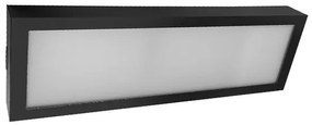 Plafon Led Sobrepor Retangular 27W Preto - LED BRANCO FRIO (6500K)