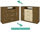 Cômoda Prisma Castanho Avela Wood Flex Moval