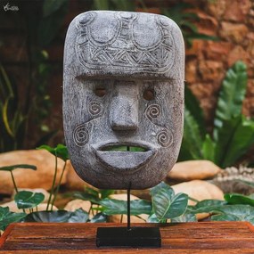 Máscara Tribal Timor em Madeira 57cm
