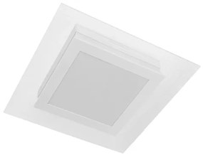 Plafon Led Sobrepor Quadrado 16W Branco Lisboa - LED BRANCO QUENTE (3000K)