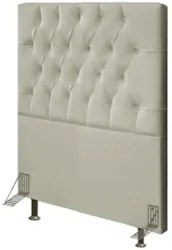 Cabeceira Cama Box Solteiro 90cm Diamante Sintético Bege Z51 - Mpozena