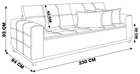 Sofá 230 cm Sala de Estar Lúcia Veludo Marrom G30 - Gran Belo