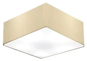 Plafon Quadrado Md-3000 Cúpula em Tecido 12/25x25cm Algodão Crú - Bivolt