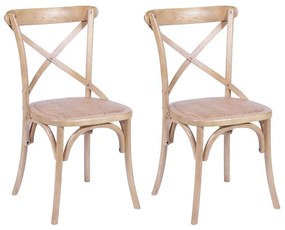 Conjunto 2 Cadeiras Kat Rústica – Madeira