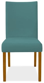 Kit 8 Cadeiras de Jantar Milan Veludo Azul Tiffany
