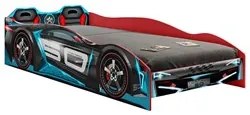 Cama Infantil Carro 100%MDF com Faróis LED Twister P13 Vermelho - Mpoz