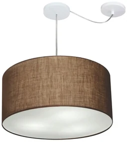 Lustre Pendente Cilíndrico Com Desvio Café MJ-4251 Para Mesa de Jantar e Estar