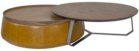 Conjunto de Mesa de Centro Liban Alta + Mesa de Centro Ciprien Nogueira - 67826 Sun House