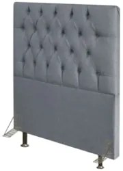 Cabeceira Cama Box Solteiro 90cm Diamante Linho Cinza Z51 - Mpozenato