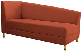 Recamier Valéria 160cm Lado Direito Suede Terracota - ADJ Decor