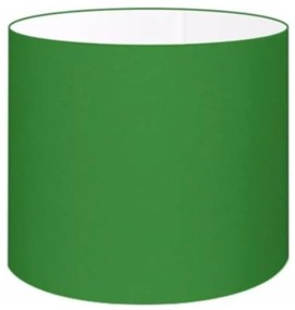 Cúpula em tecido cilíndrica abajur luminária cp-4999 50x45cm algodão crú - Verde-Folha - Soquete Europeu 4,2cm