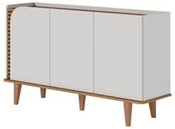 Balcão Aparador Buffet 3 Portas 136cm Madrid C05 Off White Matte/Freij