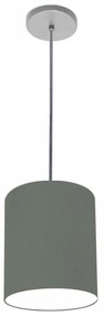 Lustre Luminária Pendente Vivare Free Lux PE-4103CZ Cúpula em Tecido 15x20cm