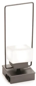Abajur Freedon Cubo Flat Alça 9,3X9,3X28Cm 1Xled 0,5W 3000K - Old Arti... (DOURADO FOSCO, 110V)