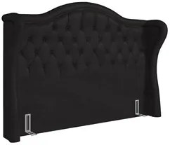 Cabeceira Cama Box Casal King 195cm Antibes P02 Sintético Preto - Mpoz