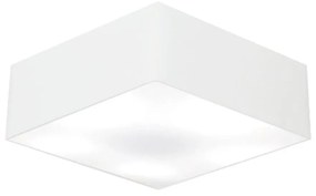 Plafon Quadrado Vivare Md-3002 Cúpula em Tecido 15/50x50cm - Bivolt - Branca - 110V/220V