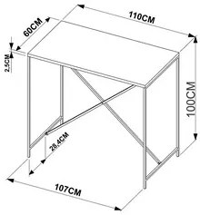 Mesa Para Área Gourmet e 4 Banquetas Altas Steel Quadra Vermont Base P