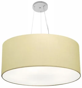 Pendente Cilíndrico Bege MJ-4150 Para Mesa de Jantar e Estar