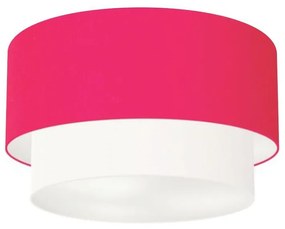 Plafon Para Sala de Estar Cilíndrico SE-3045 Cúpula Cor Rosa Pink Branco