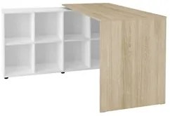 Conjunto Escritório Home Office 4 Peças Side A06 Branco/Carvalho - Mpo