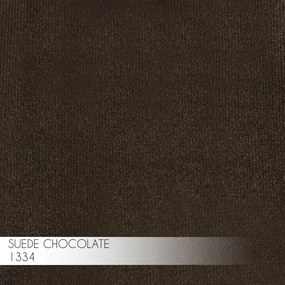 Poltrona Decorativa Sala de Estar Abel Base de Ferro Dourada Suede Chocolate G41 - Gran Belo