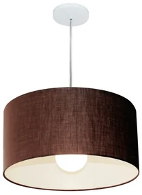 Pendente Cilíndrico Café MJ-4204 Para Mesa de Jantar e Estar
