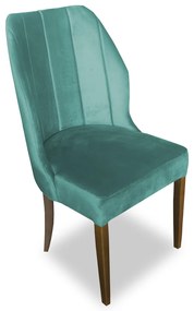 Cadeira De Jantar Safira Suede Azul Tiffany