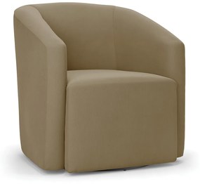 Poltrona Decorativa Base Giratória Stella Max Suede D03 - D'Rossi - Marrom Rato