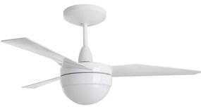 Ventilador De Teto Termoplastico Metal Vidro Branco Jet