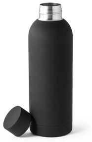 Squeeze Emborrachado Aço Inox 550ml - Preto