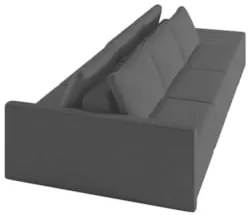 Sofá Ilha Modular com Puff para Sala Living 342cm Georgia Z08 Veludo C