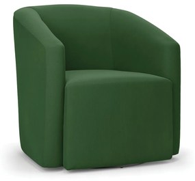 Poltrona Decorativa Base Giratória Stella Max Suede Verde D03 - D'Rossi