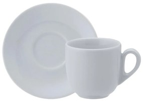 Xicara Chá Com Pires 250Ml Porcelana Schmidt - Mod. Pampa