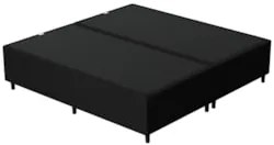 Base Cama Box Casal Queen 158cm Bipartido Hit Z04 Sintético Preto - Mp