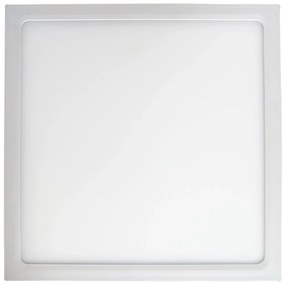 Luminária De Sobrepor Quadrado 24W 6500K Led Bivolt 30X30X4Cm Plafon |... (Branco)