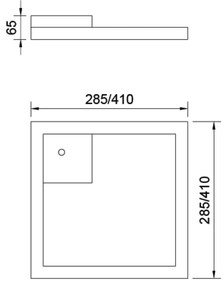 Plafon Poly 41X41Cm Led 32,8W Bivolt | Usina 19260/41 (DR-M - Dourado Metálico, 4000k)